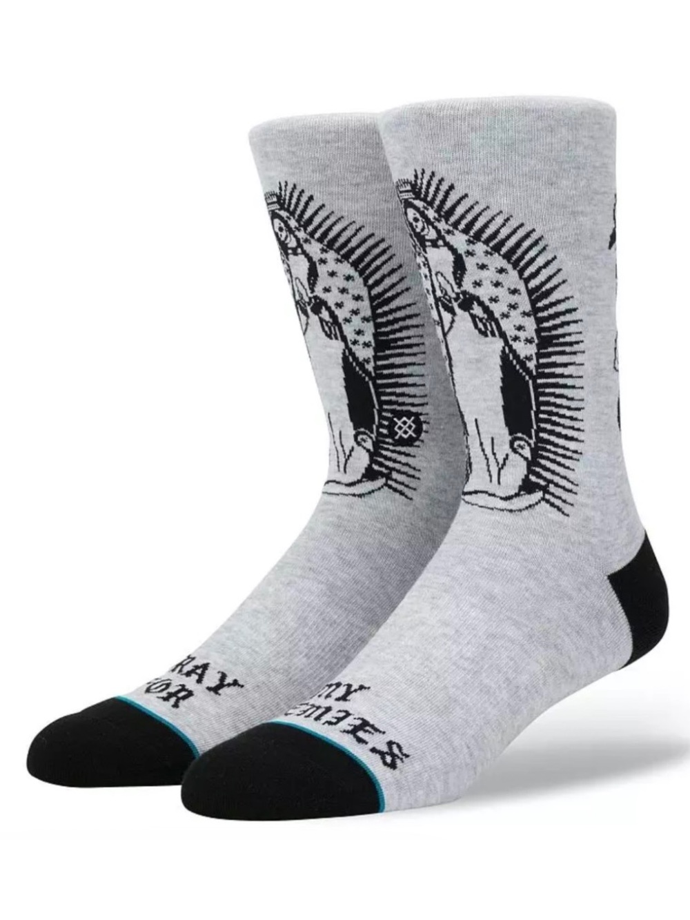 $12❤️‍🔥 Stance Mens PRAY FOR ENEMIES  Crew Socks LARGE L NEW